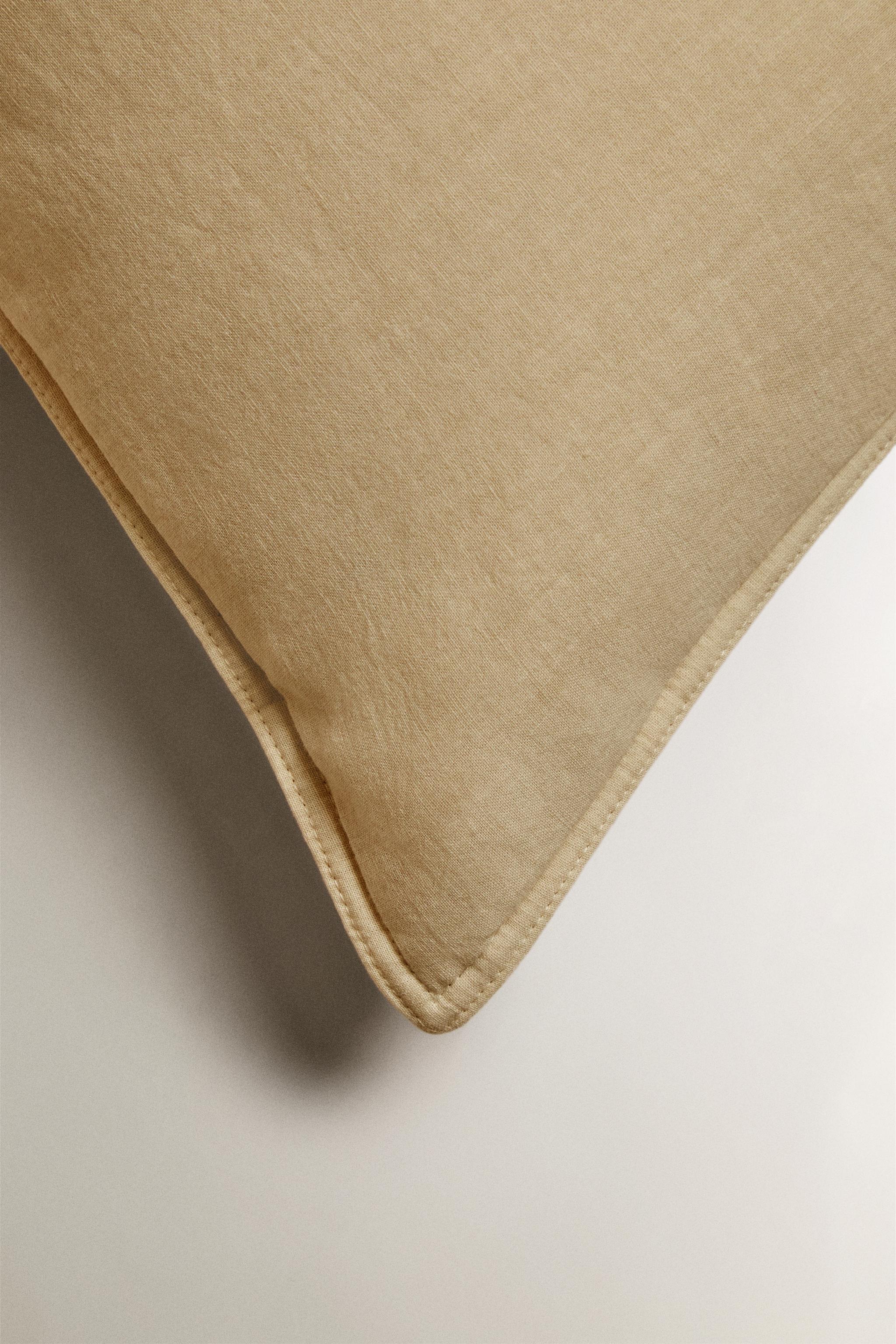HOUSSE DE COUSSIN LIN ET COTON
